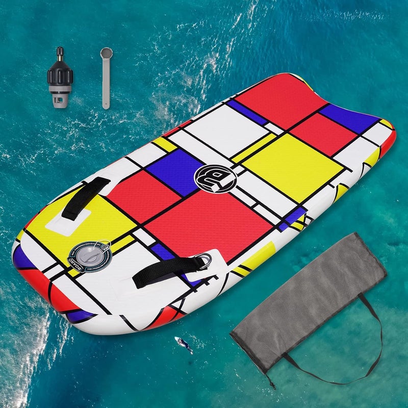 iBoard Inflatable Bodyboard Portable Surfboard with Hammer Seam Technology Storage 48 Inch Super Folding Body Board with Max Inflation Pressure 15PSI - Image 4